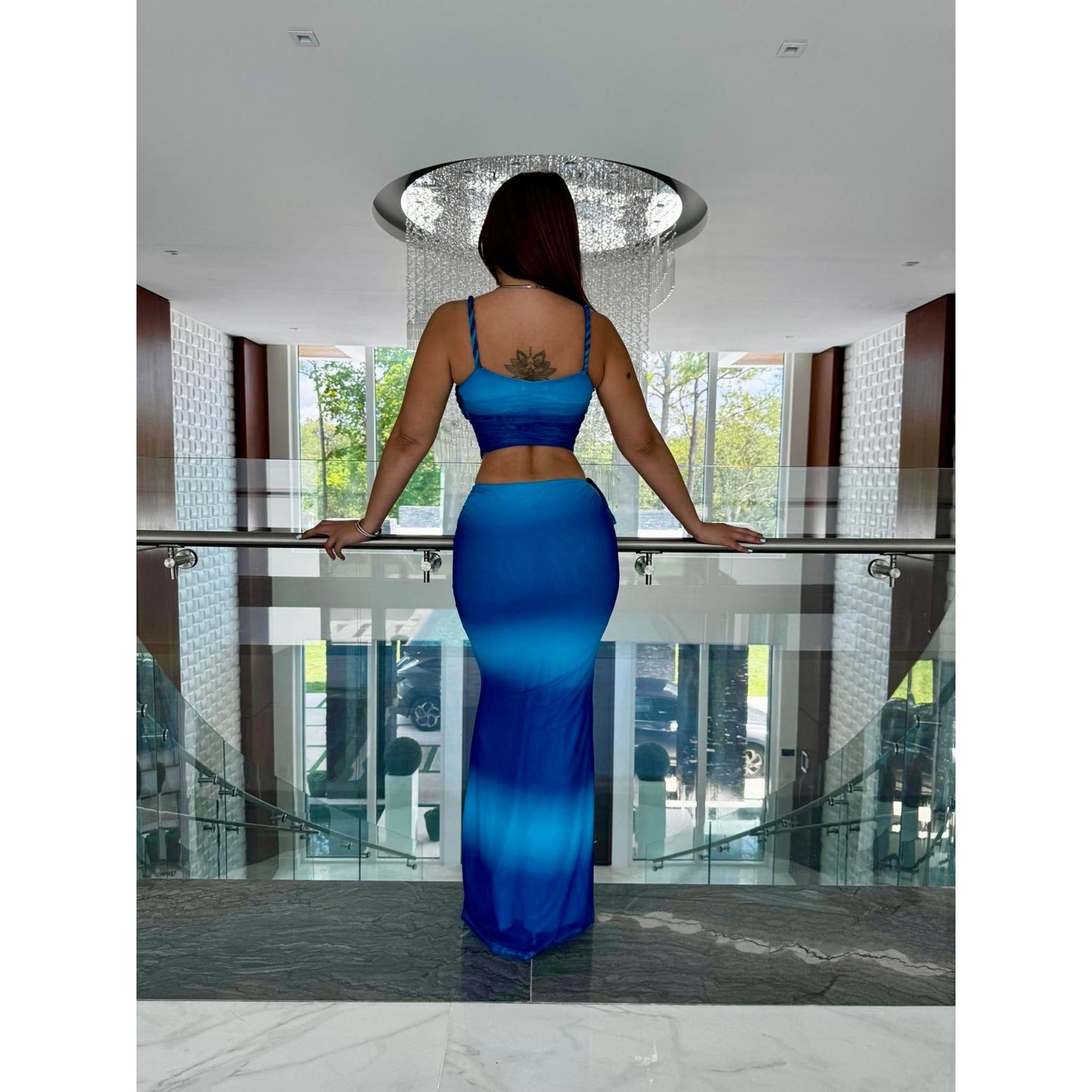 Ocean Wave Skirt Set