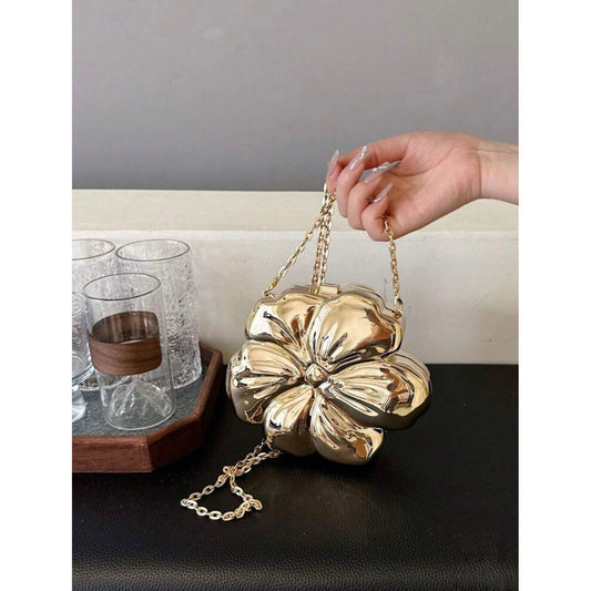 Golden Flower Clutch